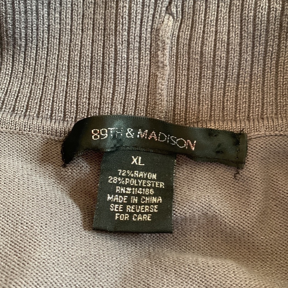 𝅺89th & Madison Open Front Cardigan Size XL EUC - Picture 2 of 4